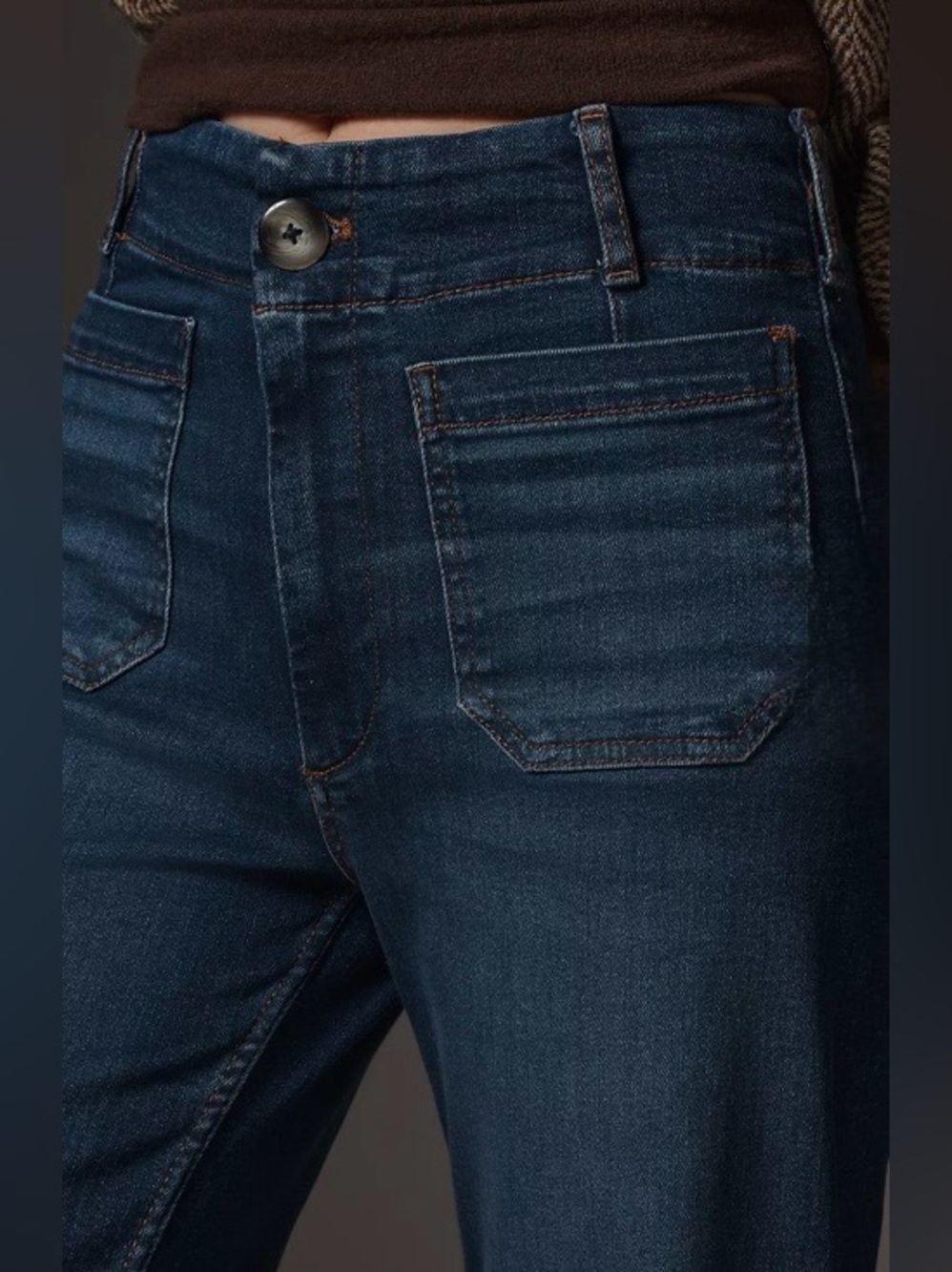 Maeve Dark Blue Wide-Leg Jeans Size 29x29 - Picture 5 of 12
